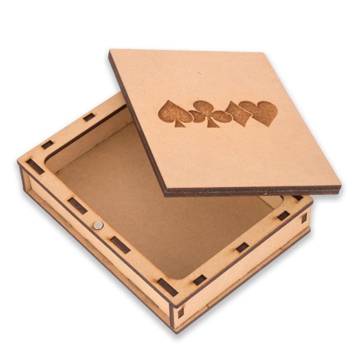 Wooden Playing Card Box| Trading Card Box With Playing Card Monogram