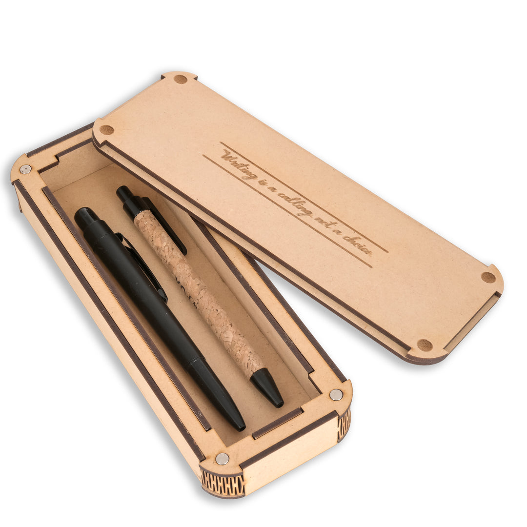 Wooden Pen And Pencil Box for Gifting