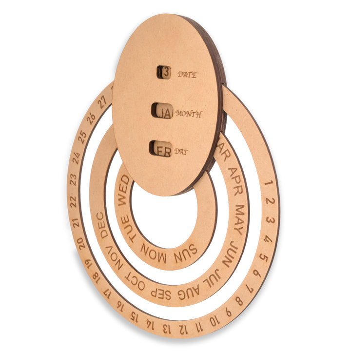 Wooden Lifetime Wall Calendar | Perpetual Calendar