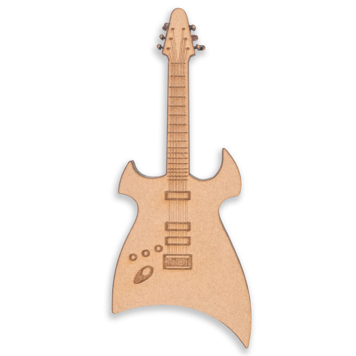 wooden Guitar Plectrum In Guitar Shaped Box With Folding Stand