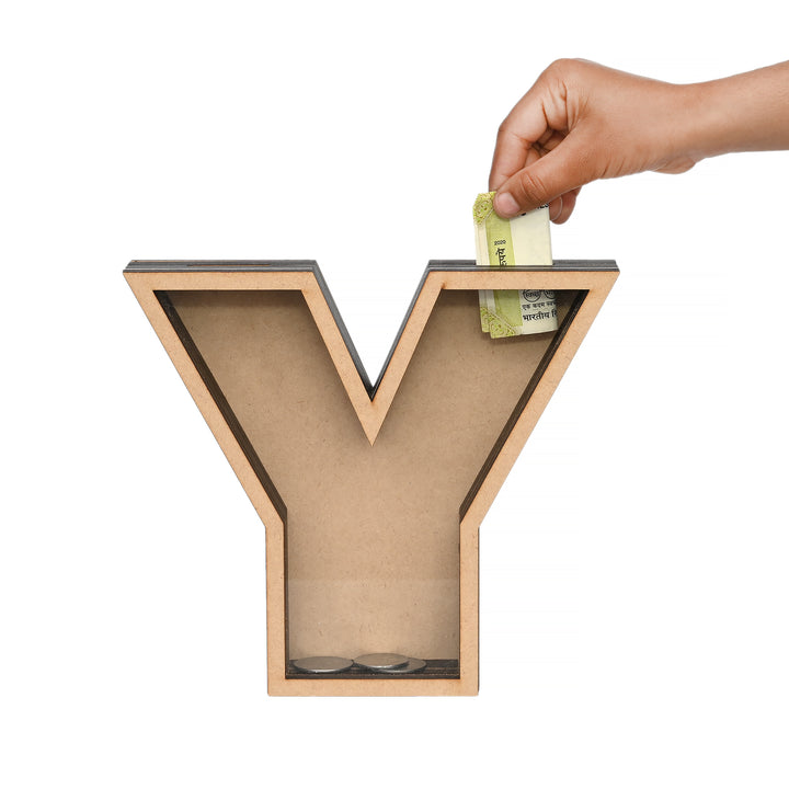 Pick Your Letter Wooden Money Bank | Piggy Bank - The Engraved Store