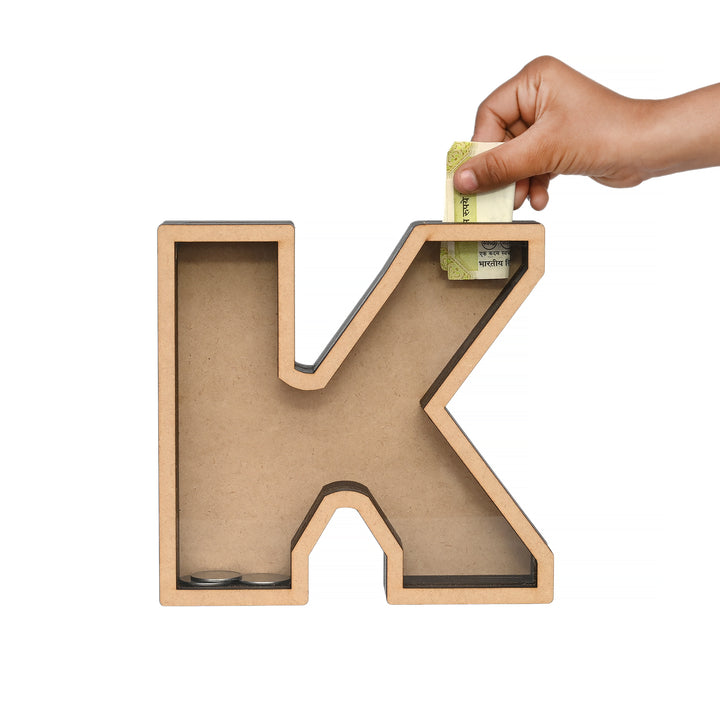 Pick Your Letter Wooden Money Bank | Piggy Bank - The Engraved Store