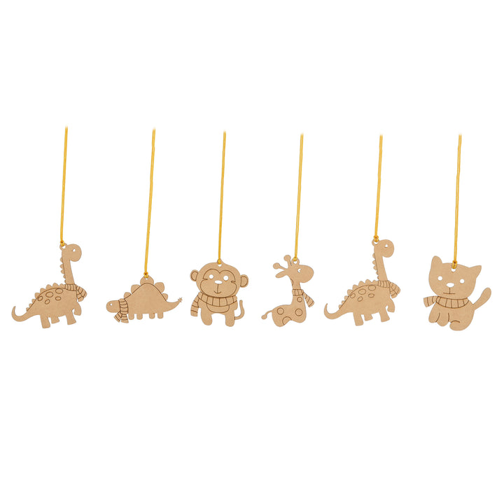 Animal Tree Decorations for Christmas (Set of 6) - The Engraved Store