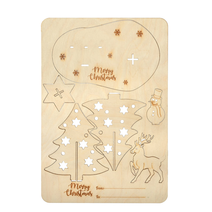 Christmas Tree with Reindeer & Snow Man - The Engraved Store