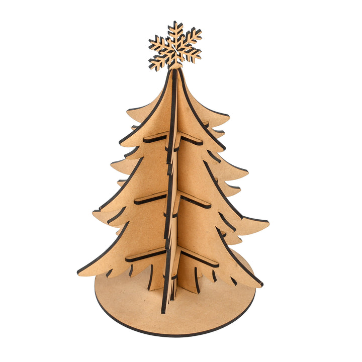 Wooden Christmas Tree with Frozen Star - The Engraved Store