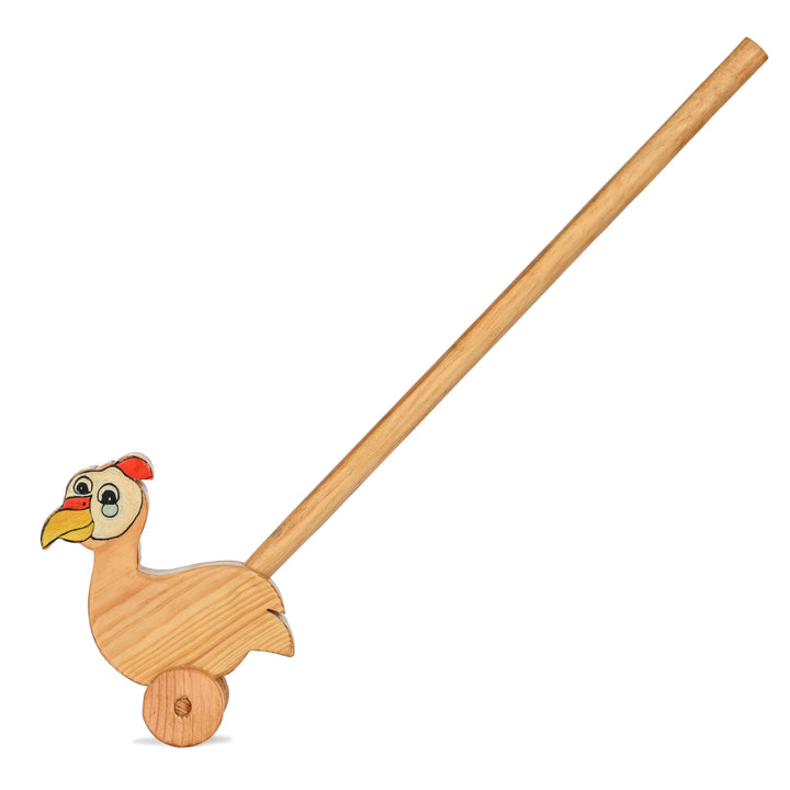 Classic Early Learning Wooden Balancing Push & Pull Bird | Walking DUDO Bird Toy