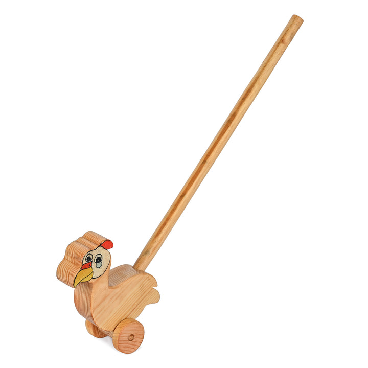 Classic Early Learning Wooden Balancing Push & Pull Bird | Walking DUDO Bird Toy