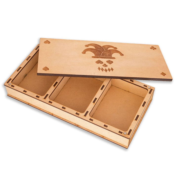 Custom Personalized Wooden Playing Card Box| Three Deck Box