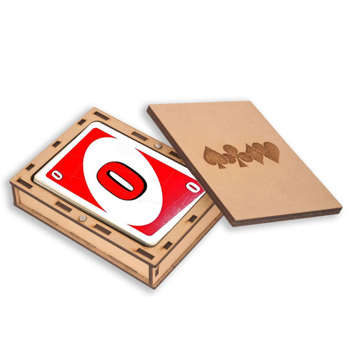 Wooden Playing Card Box| Trading Card Box With Playing Card Monogram