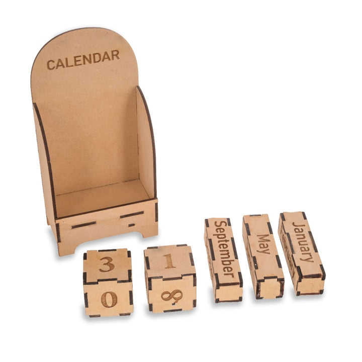 Wooden Block Calendar Table Decor| Perpetual Forever Calendar