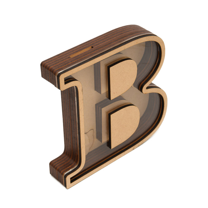 Pick Your Letter Wooden Money Bank | Piggy Bank - The Engraved Store
