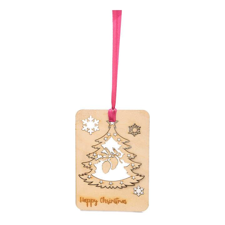 Happy Christmas Card : A Christmas Wish | Christmas Tree Ornament - The Engraved Store