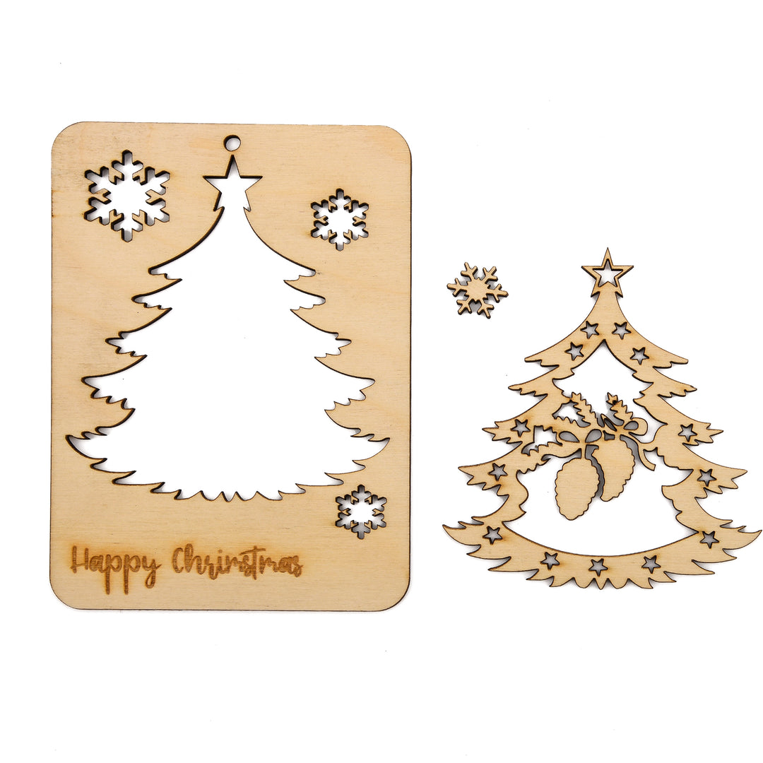 Happy Christmas Card : A Christmas Wish | Christmas Tree Ornament - The Engraved Store