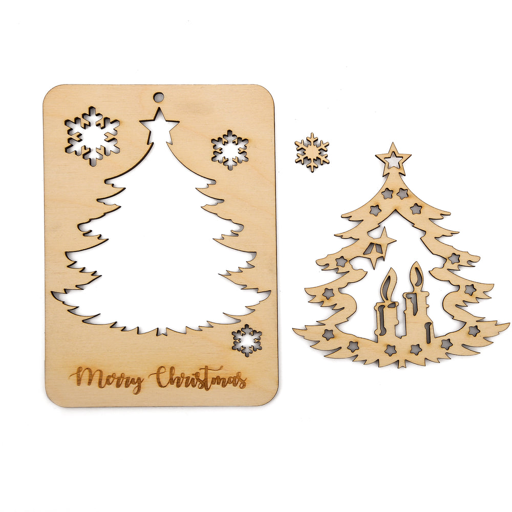 Merry Christmas Card : A Christmas Wish | Christmas Tree Ornament - The Engraved Store