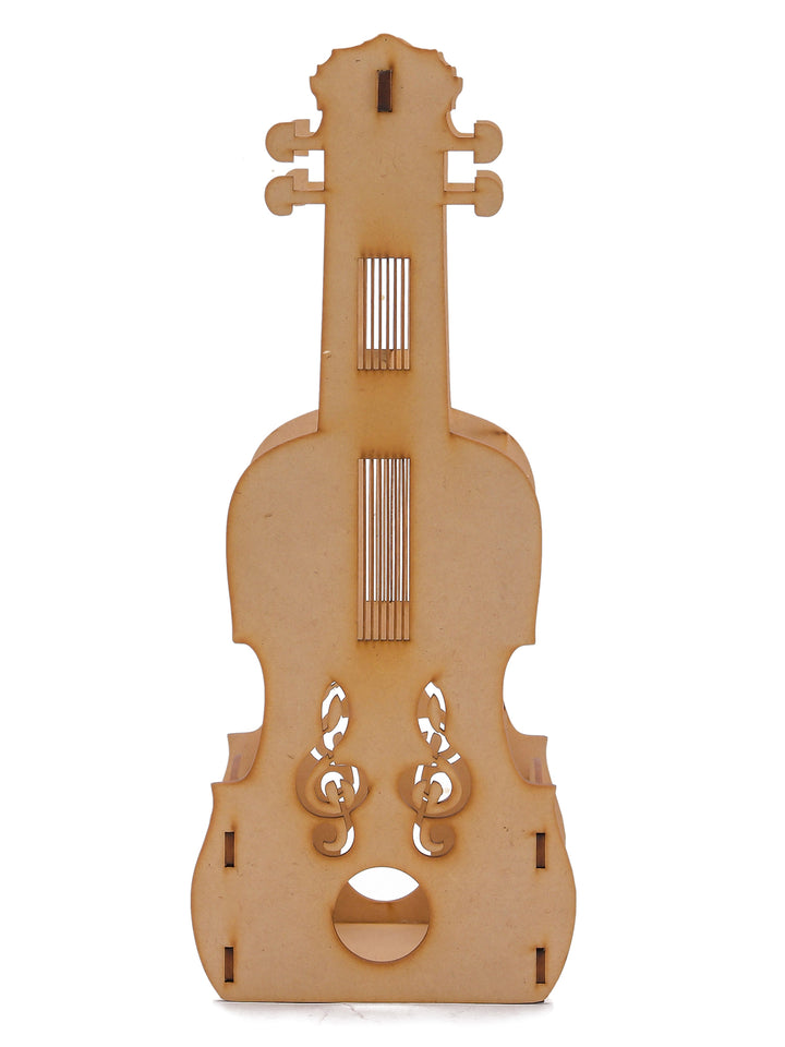 Wooden Guitar Shaped Wine Bottle Holder - The Engraved Store