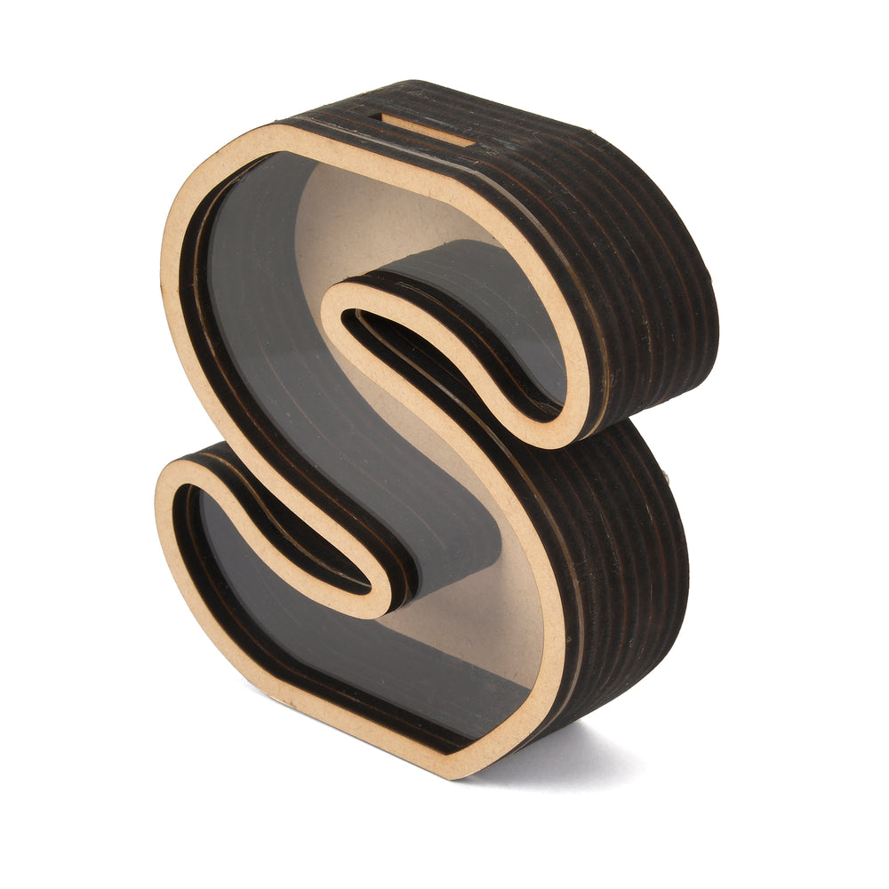 Pick Your Letter Wooden Money Bank | Piggy Bank - The Engraved Store