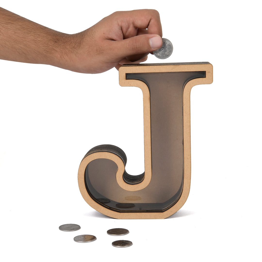 Pick Your Letter Wooden Money Bank | Piggy Bank - The Engraved Store