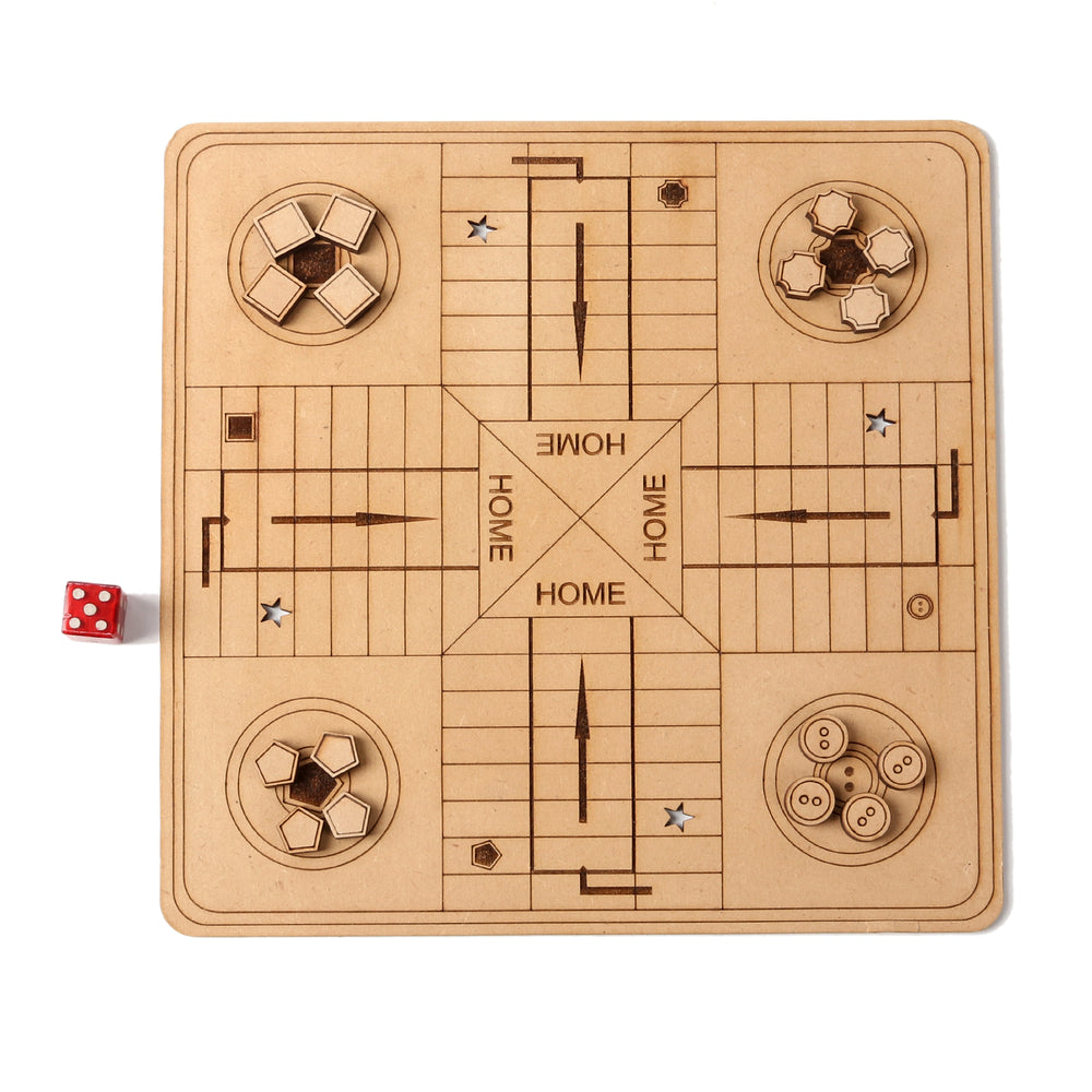Wooden Ludo Board Game - The Engraved Store