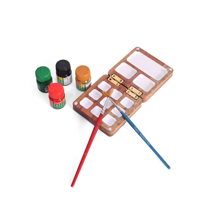 Wooden Colour Palette (9+3): Expand Your Artistic Palette with Versatile Mixing - The Engraved Store