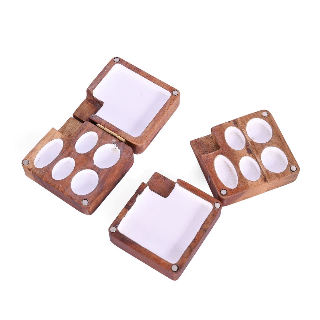 Wooden Colour Palette (5+1) with Paper Clip - The Engraved Store