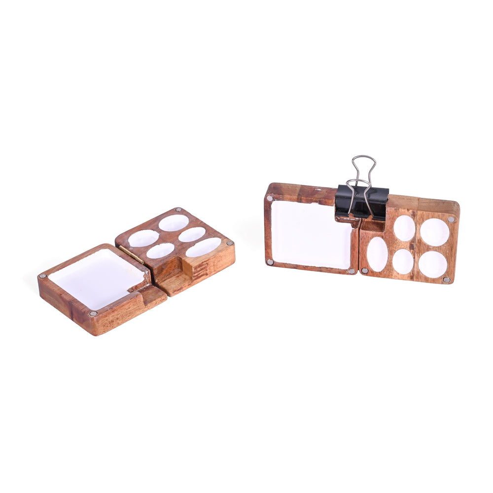 Wooden Colour Palette (5+1) with Paper Clip - The Engraved Store