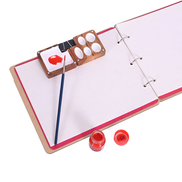 Wooden Colour Palette (5+1) with Paper Clip - The Engraved Store