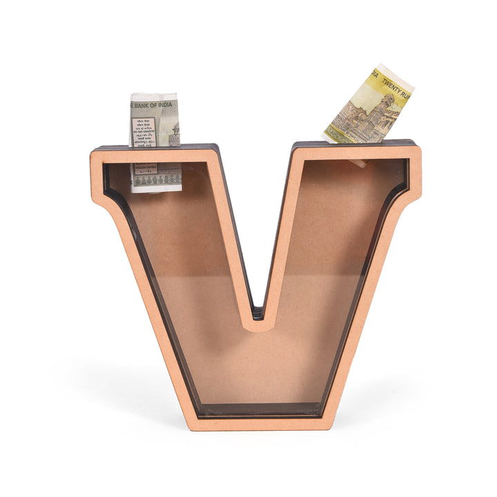 Alphabet Customised Wooden Piggy Bank - The Engraved Store