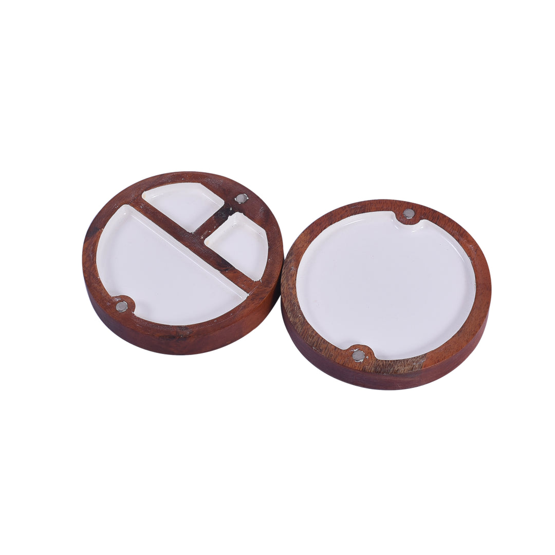 Circular Wooden Colour Palette (3+1) - The Engraved Store