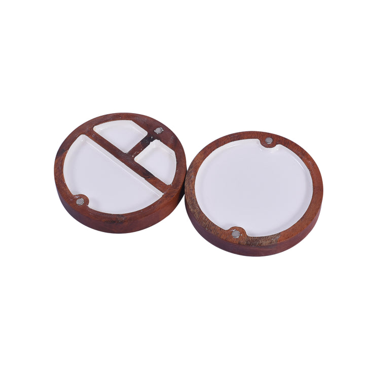 Circular Wooden Colour Palette (3+1) - The Engraved Store