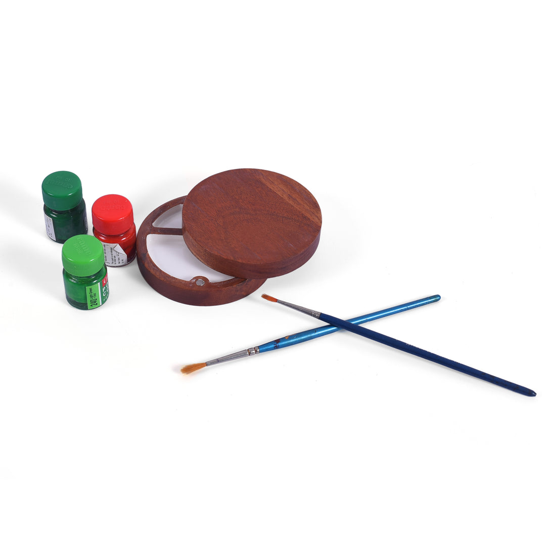 Circular Wooden Colour Palette (3+1) - The Engraved Store