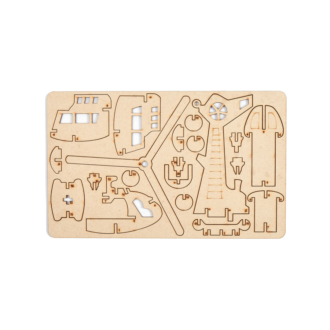 Wooden DIY Helicopter Toy Model Kit | Toy Helicopter - The Engraved Store
