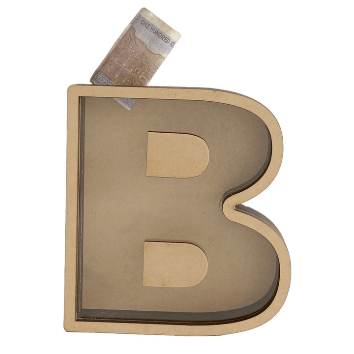 Pick Your Letter Wooden Money Bank | Piggy Bank - The Engraved Store