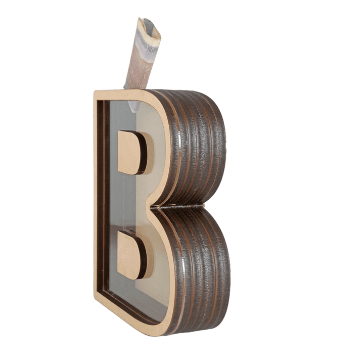 Pick Your Letter Wooden Money Bank | Piggy Bank - The Engraved Store