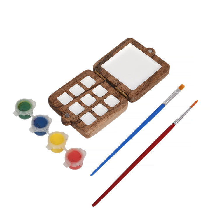 Portable Colour Palette | Wooden Painting Tray (9+1) - The Engraved Store
