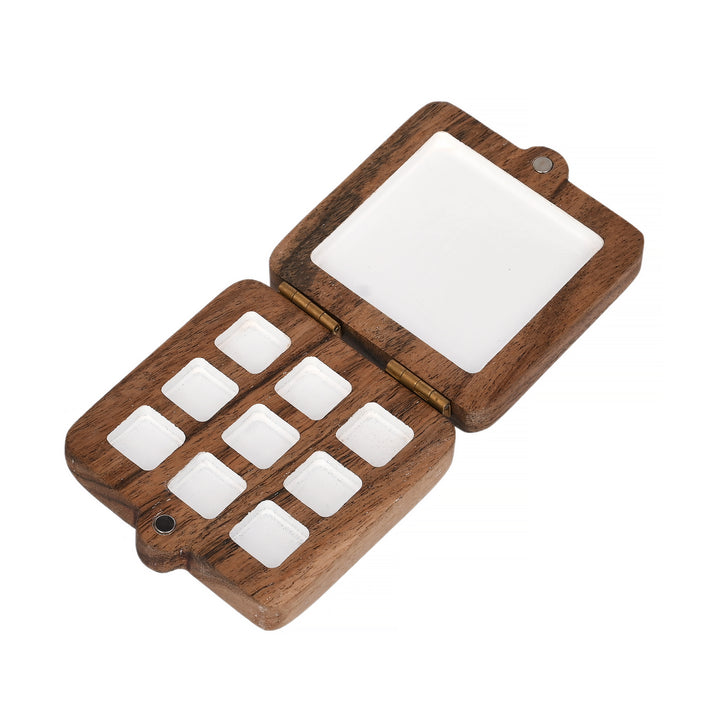 Portable Colour Palette | Wooden Painting Tray (9+1) - The Engraved Store