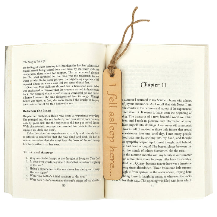I Fell Asleep Here - Personalised Wooden Bookmark - The Engraved Store