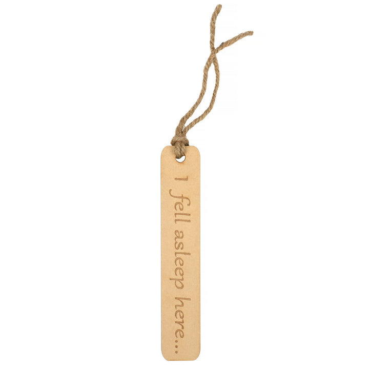 I Fell Asleep Here - Personalised Wooden Bookmark - The Engraved Store