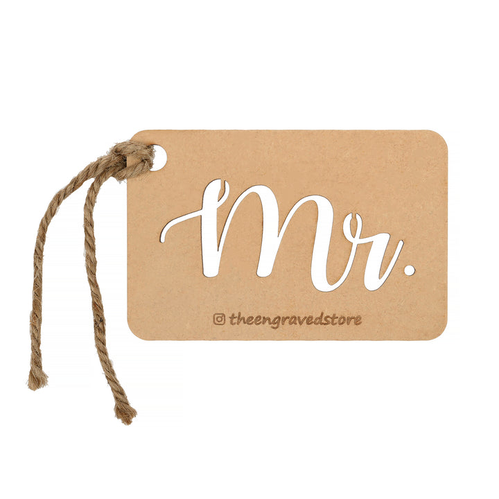 Mr. | Cutting Luggage Tag - The Engraved Store