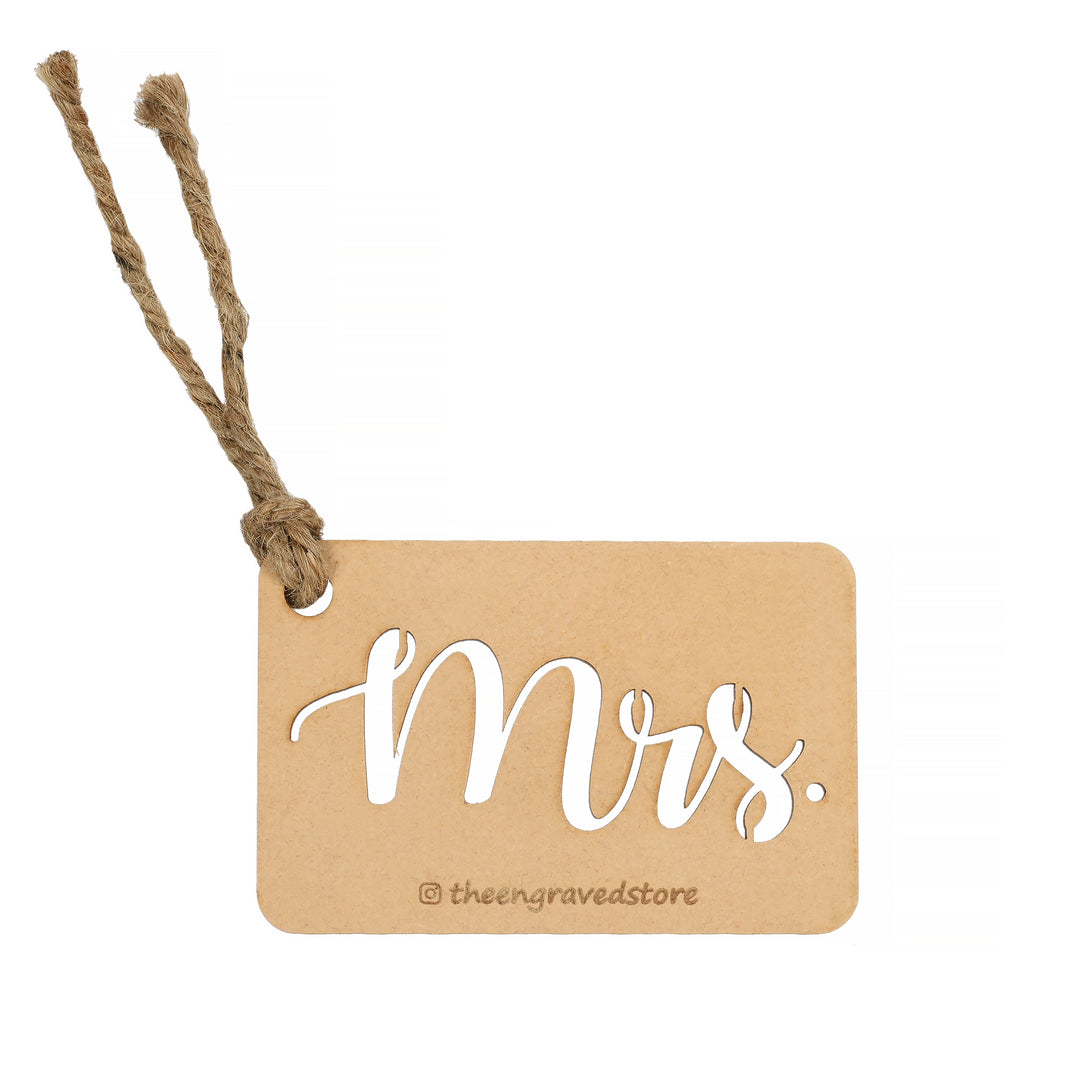 Mrs. | Cutting Luggage Tag - The Engraved Store