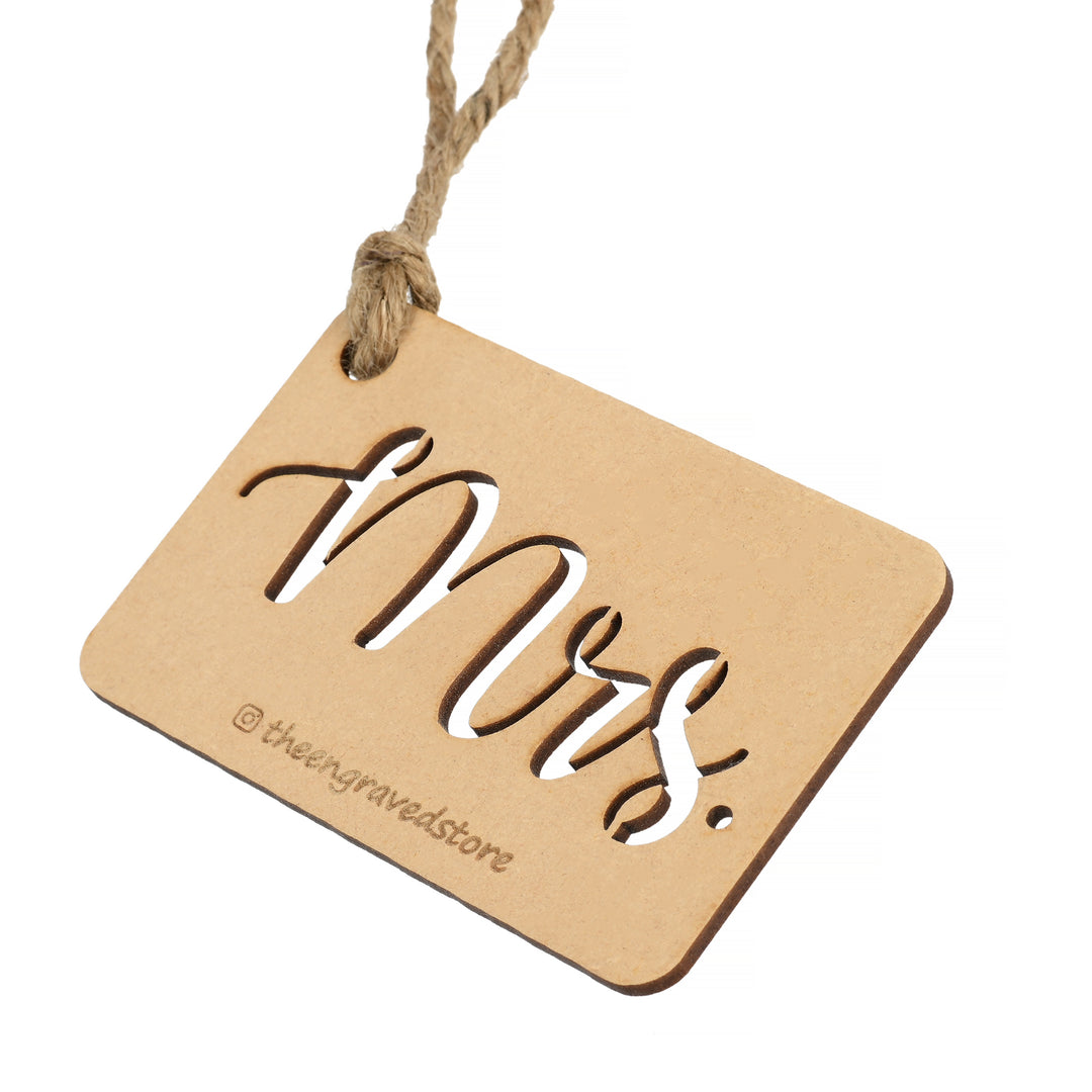 Mrs. | Cutting Luggage Tag - The Engraved Store