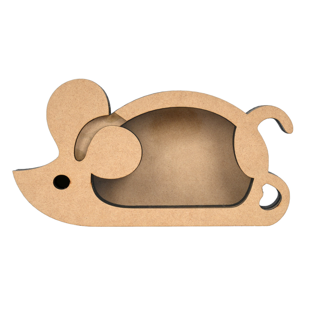 Rat Shape Wooden Money Bank | Piggy Bank - The Engraved Store
