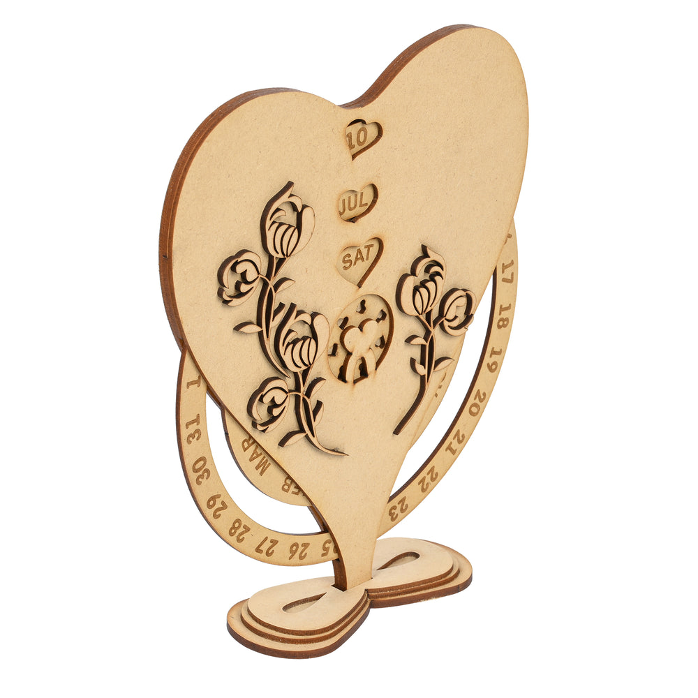 Heart Shaped Perpetual Calendar - The Engraved Store