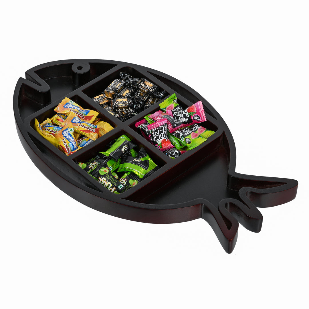 Fish Shaped Dry fruit Serving Tray - The Engraved Store