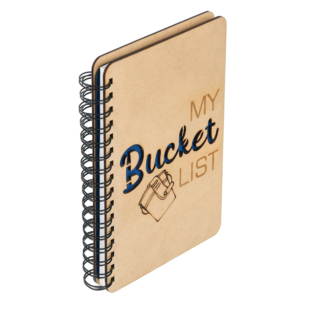 My Bucket List - Wooden Diary | Notebook - The Engraved Store