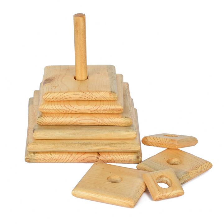 Montessori Wooden Tower Block Game - The Engraved Store