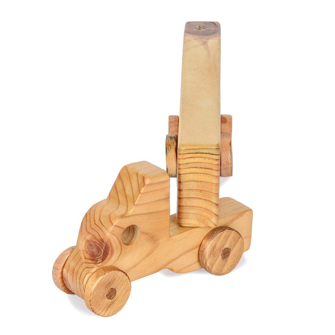 Long Truck With Container Push Toy in Wood - The Engraved Store