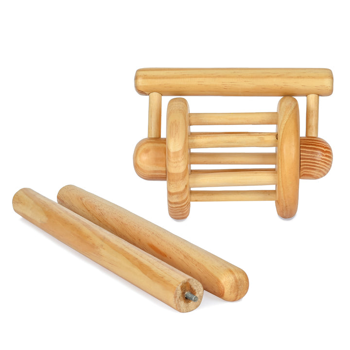 Wooden Rolling Push & Pull Rattle Toy For Toddlers - The Engraved Store