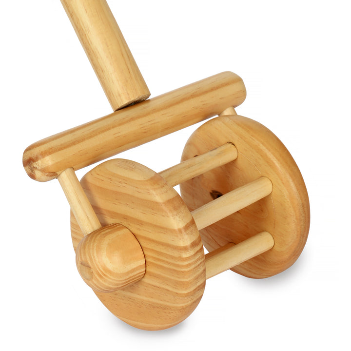 Wooden Rolling Push & Pull Rattle Toy For Toddlers - The Engraved Store