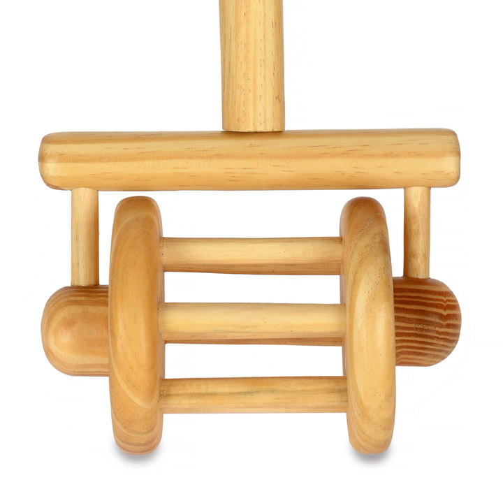 Wooden Rolling Push & Pull Rattle Toy For Toddlers - The Engraved Store