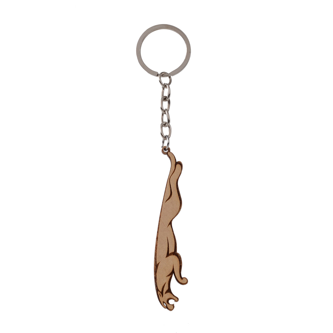 Wooden Jaguar Car Keychain - The Engraved Store